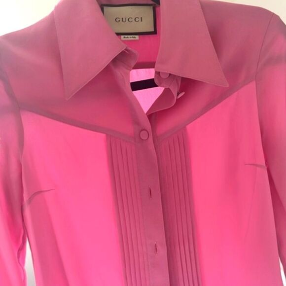 GUCCI BLOUSE PINK  GORGEOUS - Picture 2 of 11